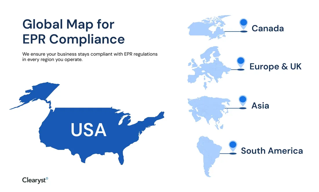 Map of EPR regulations by jurisdiction